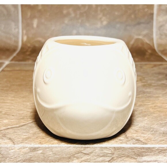 Fish Ceramic Succulent Planter Pot - White - New - Picture 3 of 6
